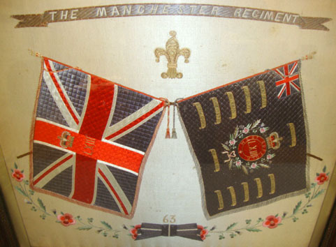 Framed Hand Stitched Silk Boer War & Before Battle Honours Of The Manchester Reg Framed Hand Stitched Silk Boer War & Before Battle Honours Of The Manchester Reg Other Accessory