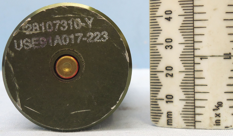 INERT DEACTIVATED. GAU-8 (30x173), TP (Target Practice) 7 Barrelled Gatling Aircraft Gun For The A10 Warthog Tank Buster Aircraft. - 19445 INERT DEACTIVATED. GAU-8 (30x173), TP (Target Practice) 7 Barrelled Gatling Aircraft Gun For The A10 Warthog Tank Buster Aircraft. - 19445  Other Ammunition
