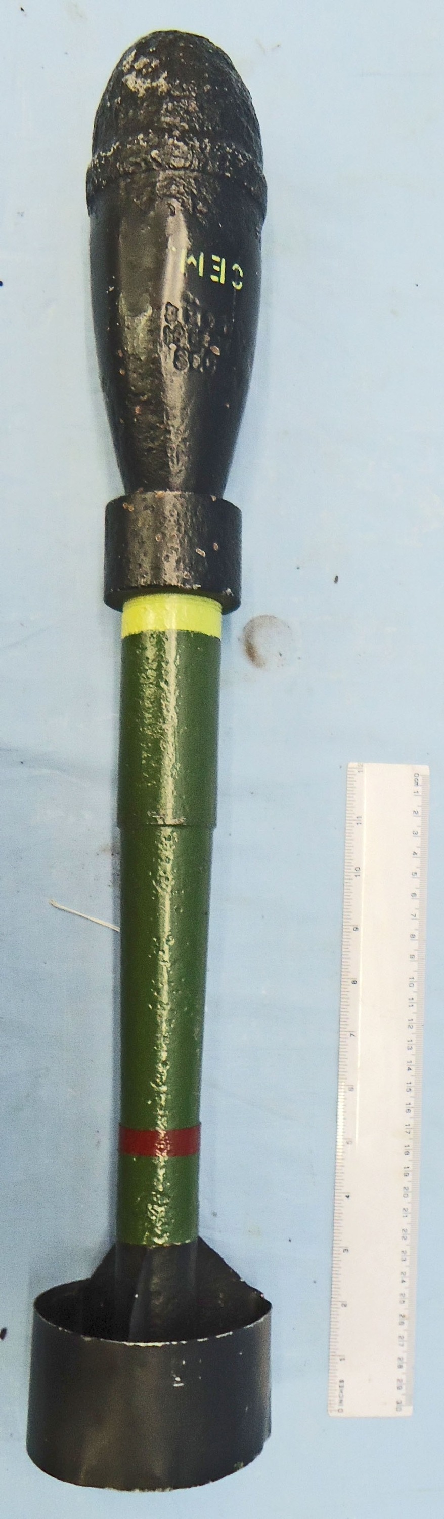 INERT DEACTIVATED. Rare, British WW2, 29mm Blacker Bombard Spigot Practice HE (High Explosive) Mortar fitted with a 3 Inch Mortar Body. Sn - 22846:82 INERT DEACTIVATED. Rare, British WW2, 29mm Blacker Bombard Spigot Practice HE (High Explosive) Mortar fitted with a 3 Inch Mortar Body. Sn - 22846:82  Other Ammunition - {CATEGORY} in 