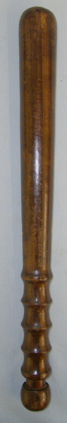  WW1 1914 – 1919 Dated, Stockport County Special Constable’s Polychrome Decorated Lignum Vitae Tropical Hardwood Truncheon  Antique & Militaria