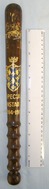 WW1 1914 – 1919 Dated, Stockport County Special Constable’s Polychrome Decorated Lignum Vitae Tropical Hardwood Truncheon  Antique & Militaria