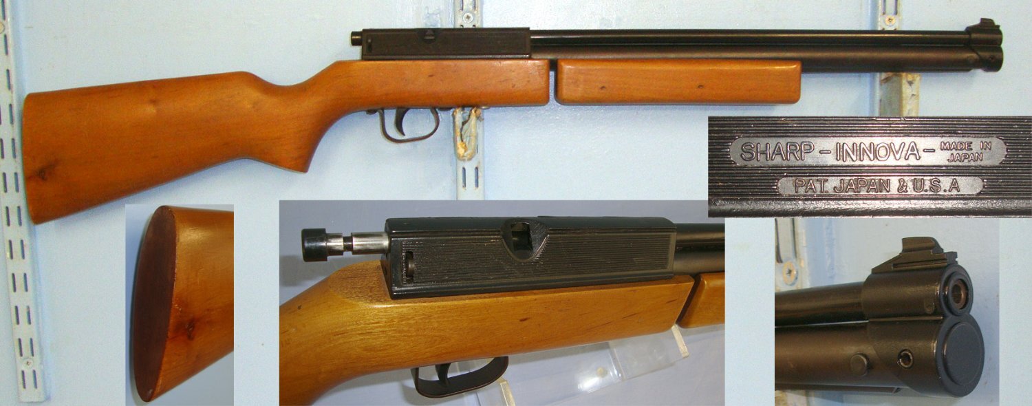 1977-1988 Japanese Sharp Innova Single Shot .22 Calibre Pneumatic Pump Action Recoilless Air Rifle. AI 602 air rifle .22 in 
