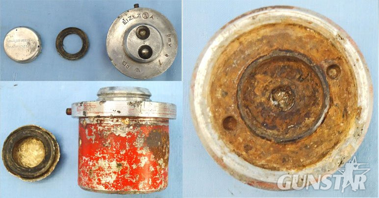 INERT DEACTIVATED, WW2, German No 79A, EiZtZ 79A Electrical Pyrotechnic Bomb Fuze, Safety Cap & Bakelite Transit Container. - O 2211 INERT DEACTIVATED, WW2, German No 79A, EiZtZ 79A Electrical Pyrotechnic Bomb Fuze, Safety Cap & Bakelite Transit Container. - O 2211  Other Ammunition