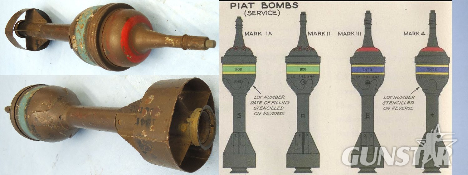  INERT DEACTIVATED. British WW2, 1944 Dated, PIAT Mark IV, (Projector Infantry Anti-tank) HEAT (High Explosive Anti Tank) Round & Fuze. Sn 23341 INERT DEACTIVATED. British WW2, 1944 Dated, PIAT Mark IV, (Projector Infantry Anti-tank) HEAT (High Explosive Anti Tank) Round & Fuze. Sn 23341 Various Other Ammunition