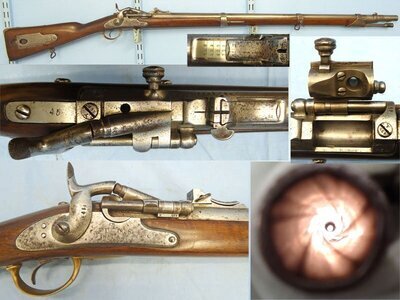 Kjøbenhavns Tøjhus (Copenhagen Arsenal) Danish, Model M1848/65 Snider Conversion (17.5x28R) of the Model1848 Bagladeriffel Pillar Breech Percussion Obsolete Calibre Rifle. Sn - 22426:33 Single Shot Obsolete Rifle