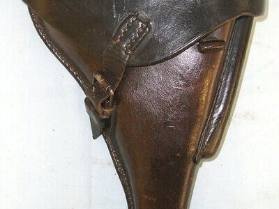 WW2 1941 Dated Nazi German Maker Code ‘cdg’ Auwaerter u. Bubeck KG, Lederwarenfabrik, Stuttgart Army Officer’s Leather Hard Case Holster  For Luger PO8 9mm Parabellum Pistols. Sn 23651 Care & Storage