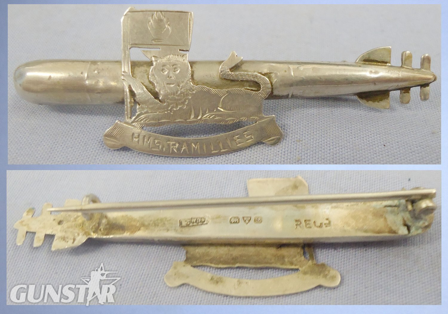 VERY RARE* Cased, British WW1 HMS Ramillies Torpedo Crew 1916 Sterling Silver Hallmarked Sweetheart Brooch. Sn 15381 VERY RARE* Cased, British WW1 HMS Ramillies Torpedo Crew 1916 Sterling Silver Hallmarked Sweetheart Brooch. Sn 15381 Antique & Militaria