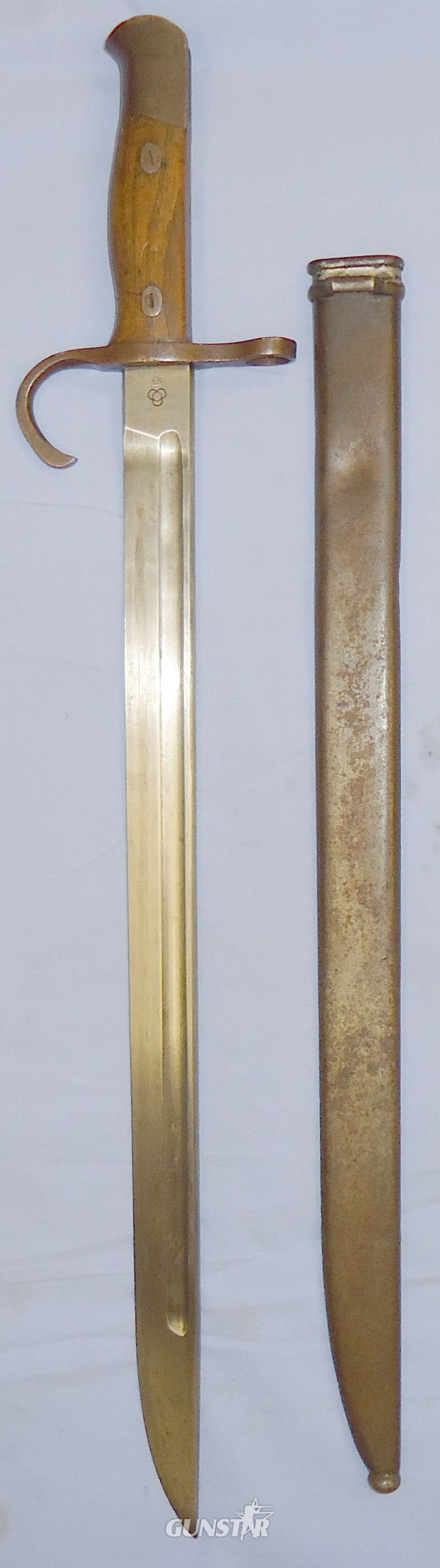 Late Production Arisaka 30 Bayonet and Scabbard with Kokura Arsenal Markings. BAYO 380. Bayonet in 
