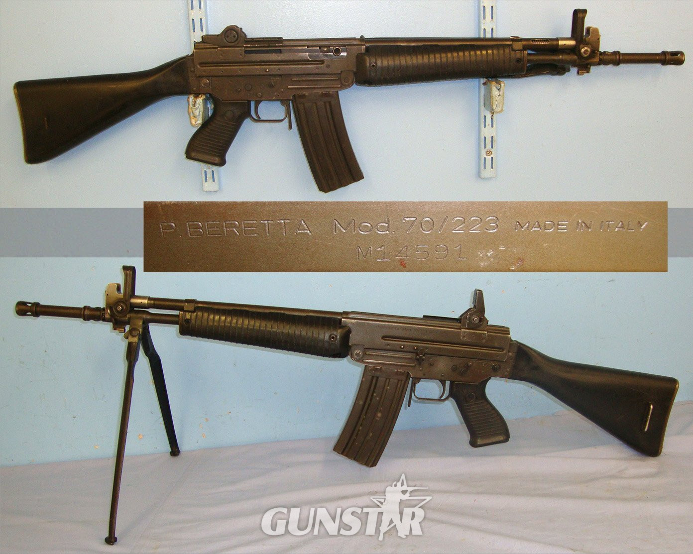 Beretta With Folding Bi Pod. D 1501:1 None  Machine Gun in 