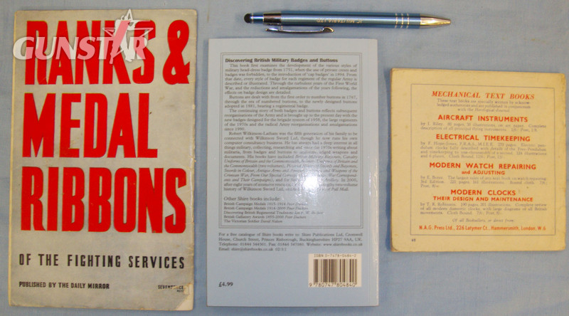  Three Handbooks on British Military Rank Badges and Medal Ribbons. BO 451. Three Handbooks on British Military Rank Badges and Medal Ribbons. BO 451. Other Accessory