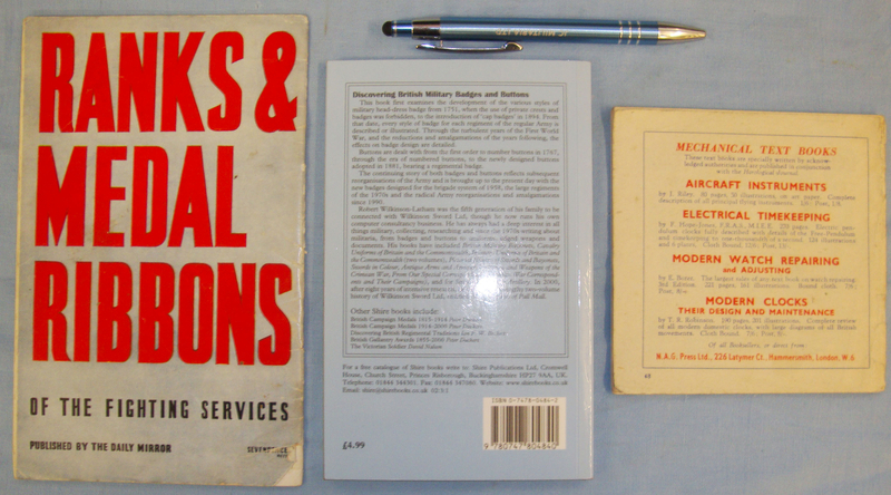 Three Handbooks on British Military Rank Badges and Medal Ribbons. BO 451. Three Handbooks on British Military Rank Badges and Medal Ribbons. BO 451. Other Accessory