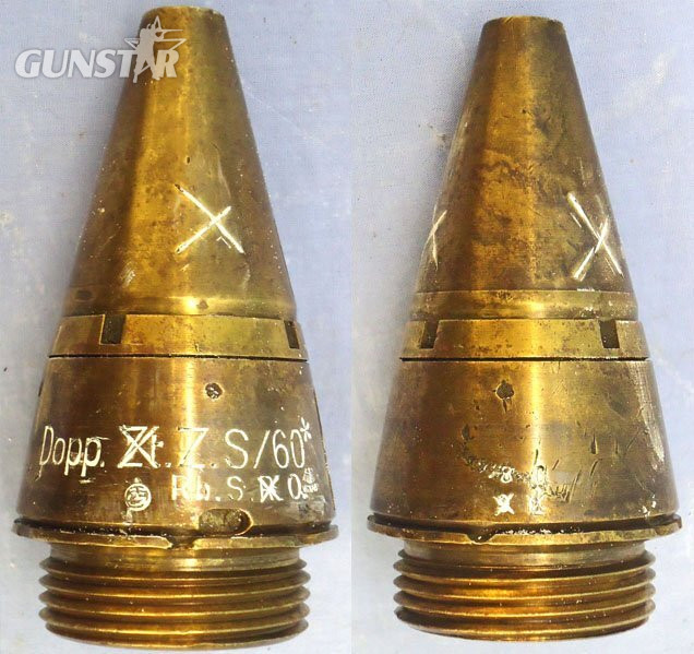 INERT DEACTIVATED. Scarce, Unfired, WW2 era, German Instruction / Drill ZtZ.S/60* Brass Clockwork Time Fuze. - O 2148 INERT DEACTIVATED. Scarce, Unfired, WW2 era, German Instruction / Drill ZtZ.S/60* Brass Clockwork Time Fuze. - O 2148  Other Ammunition in 