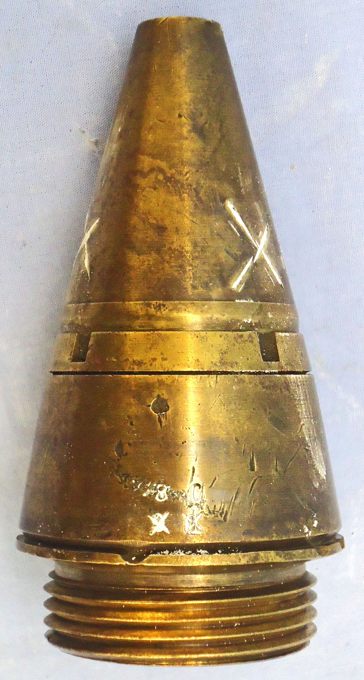 INERT DEACTIVATED. Scarce, Unfired, WW2 era, German Instruction / Drill ZtZ.S/60* Brass Clockwork Time Fuze. - O 2148 INERT DEACTIVATED. Scarce, Unfired, WW2 era, German Instruction / Drill ZtZ.S/60* Brass Clockwork Time Fuze. - O 2148  Other Ammunition - {CATEGORY}