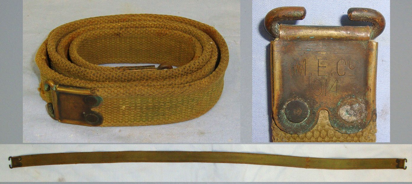 ORIGINAL**EARLY WW1**1914 Dated British ME Co (Mills Equipment Company) Webbing Sling For SMLE Bolt Action .303 Calibre Rifles. MISC 1008  Other Accessory
