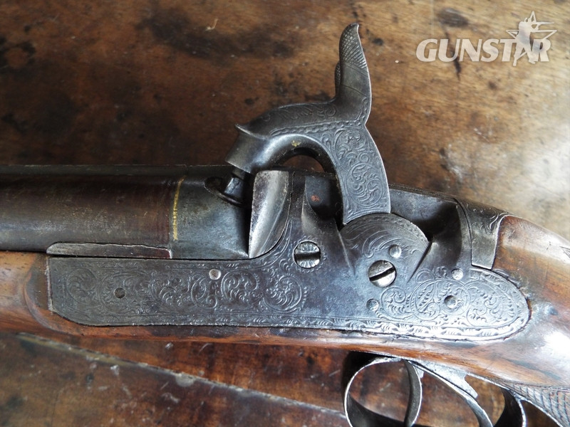 Howdah Pistol Double barrel Howdah .45 Muzzleloader in 