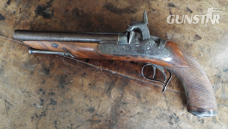 Howdah Pistol Double barrel Howdah .45 Muzzleloader