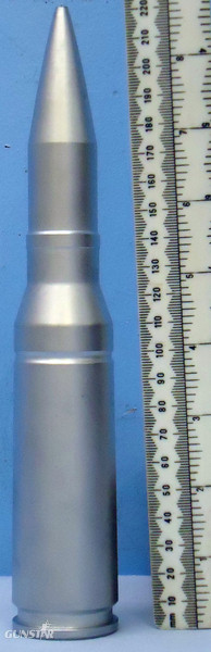  INERT. Mint British 25mm Aden Mark 5 (25x137) Dummy Drill Round In Cardboard Transit Sleeve. - O 1677 INERT. Mint British 25mm Aden Mark 5 (25x137) Dummy Drill Round In Cardboard Transit Sleeve. - O 1677  Other Ammunition