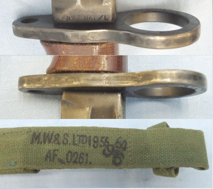  British No 7 MK 1 L, Bayonet For The No 4 Rifle & MK V Sten Sub Machine Gun, Wit Bayonet