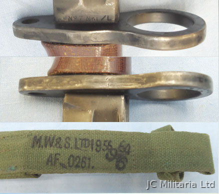  British No 7 MK 1 L, Bayonet For The No 4 Rifle & MK V Sten Sub Machine Gun, Wit Bayonet