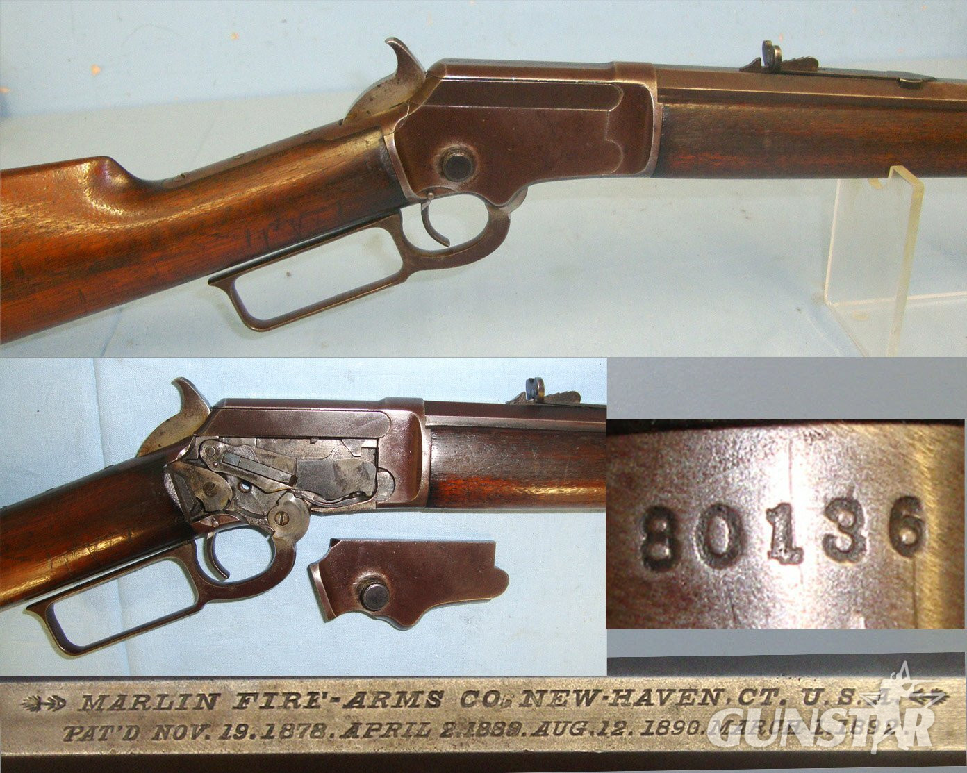Marlin With Take Down Action, Octagonal Barrel & Tube Magazine. Sn 22258 Lever Action .32 Rifle