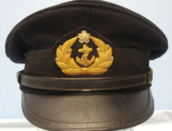 Japanese Naval Petty Officer's Visor Cap with Petty Officer's Badge. Japanese Naval Petty Officer's Visor Cap with Petty Officer's Badge. Clothing