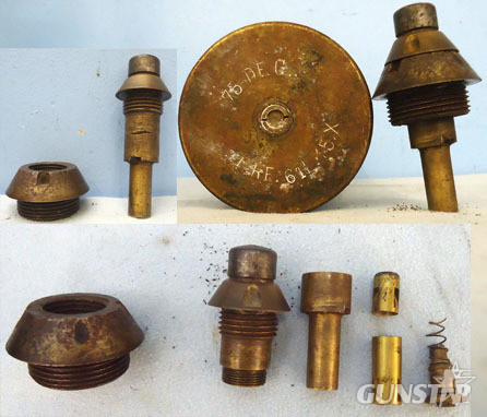 DEACTIVATED INERT. French Early WW1 Unfired and stencilled, 1915 Dated, High Exp DEACTIVATED INERT. French Early WW1 Unfired and stencilled, 1915 Dated, High Exp Antique & Militaria