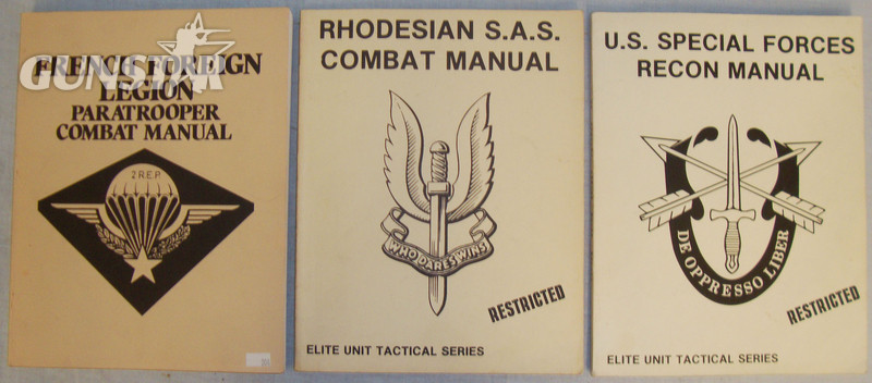 A Set of 3 Restricted Volumes (now out of print) on, French Foreign Legion, Rhodesian S.A.S. Combat Manual and U.S. Special Forces Recon Manual. BO 344. A Set of 3 Restricted Volumes (now out of print) on, French Foreign Legion, Rhodesian S.A.S. Combat Manual and U.S. Special Forces Recon Manual. BO 344. Other Accessory in 