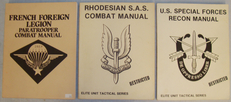 A Set of 3 Restricted Volumes (now out of print) on, French Foreign Legion, Rhodesian S.A.S. Combat Manual and U.S. Special Forces Recon Manual. BO 344. A Set of 3 Restricted Volumes (now out of print) on, French Foreign Legion, Rhodesian S.A.S. Combat Manual and U.S. Special Forces Recon Manual. BO 344. Other Accessory