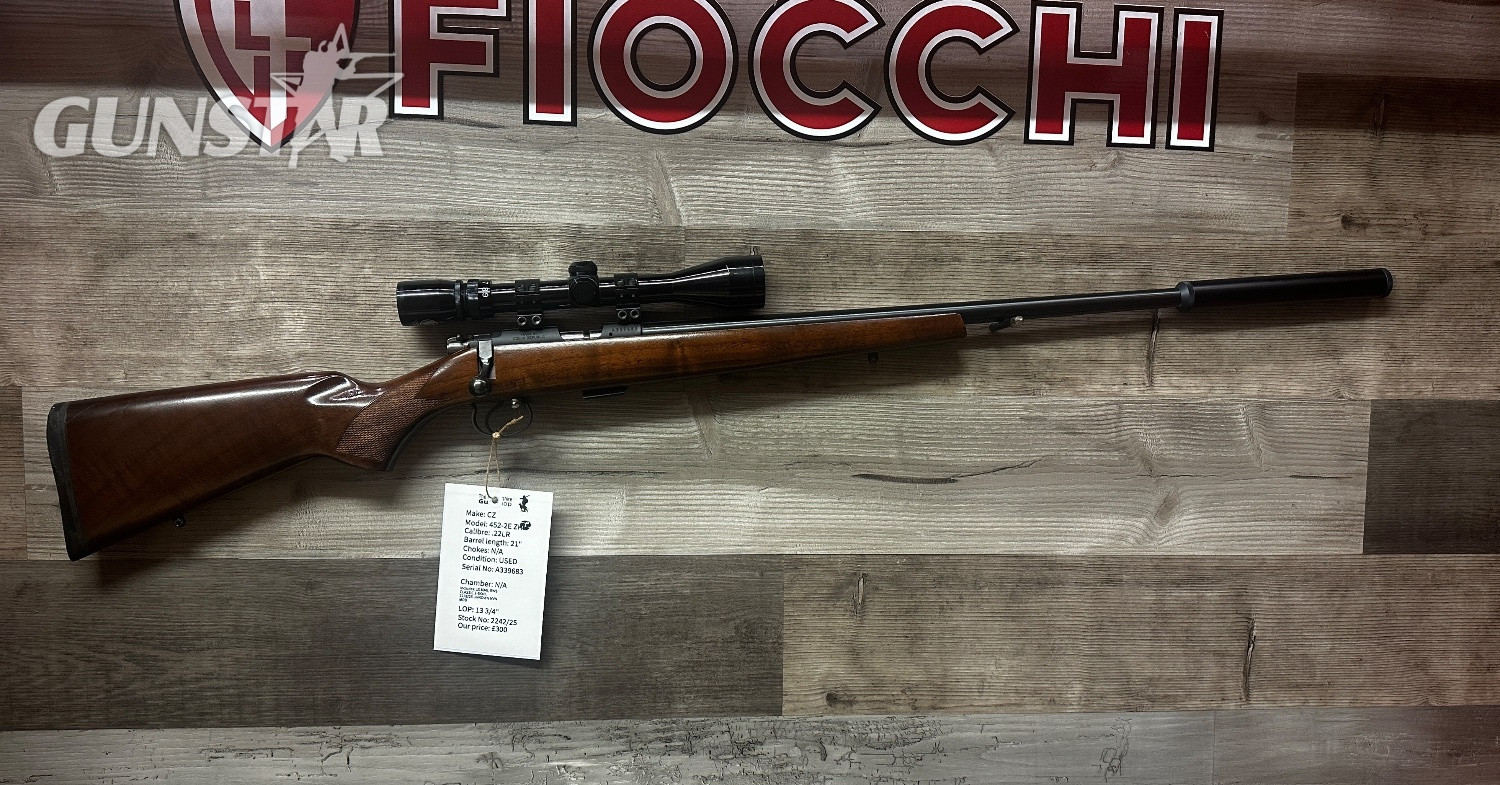 CZ 452-2E-ZKM Bolt Action .22 Long Rifle (.22 LR) Rifle in 