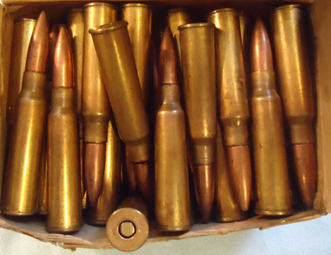 INERT DEACTIVATED. Box of 50, 8mm (8 x 52R) T66 Siamese ( Japanese Export) Ball  INERT DEACTIVATED. Box of 50, 8mm (8 x 52R) T66 Siamese ( Japanese Export) Ball  Antique & Militaria