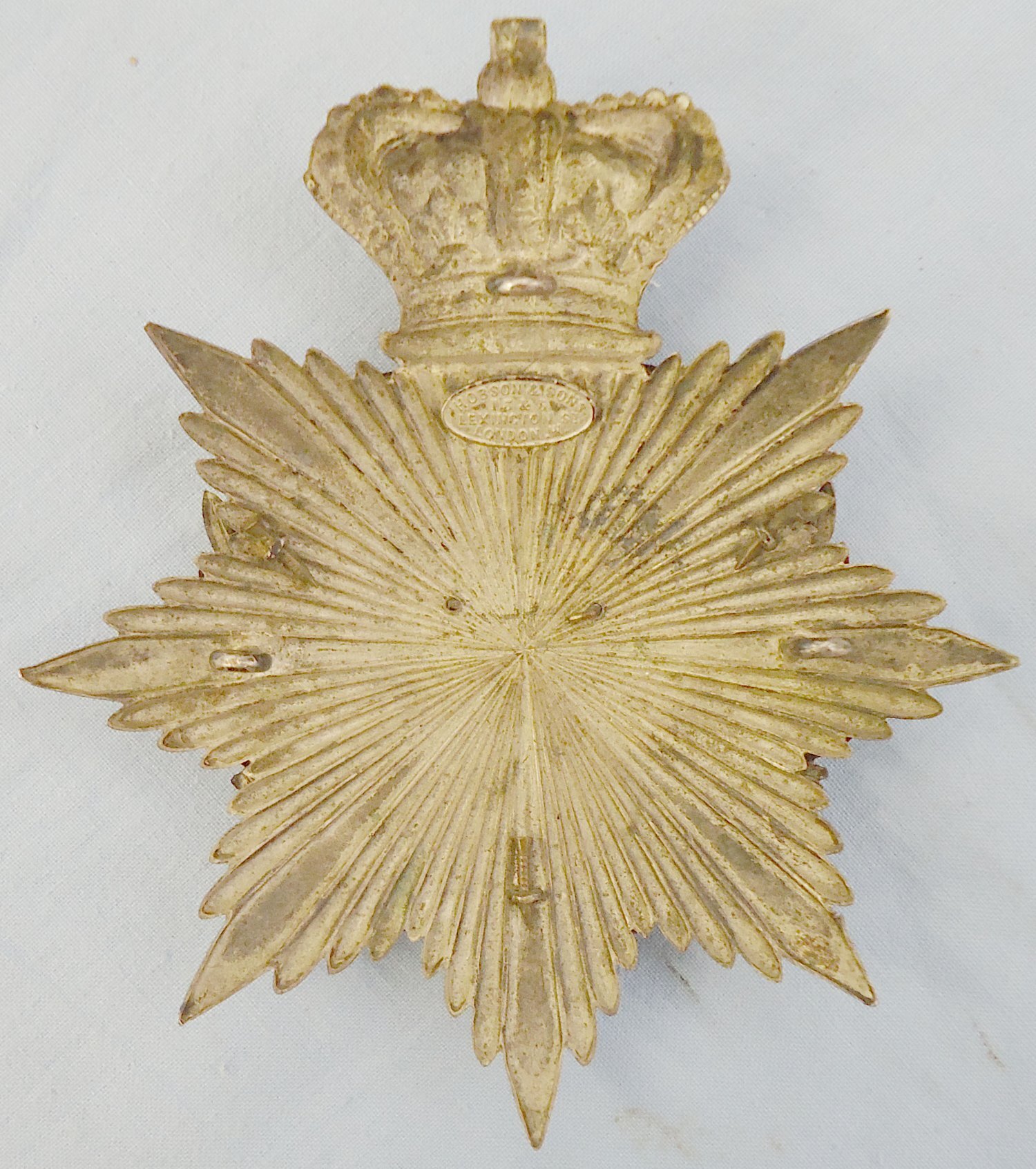  Victorian Officers Silver Gilt ‘Manchester Regiment’ Helmet Plate (Maker Hobson & Sons). 19289:12. Victorian Officers Silver Gilt ‘Manchester Regiment’ Helmet Plate (Maker Hobson & Sons). 19289:12. Antique & Militaria
