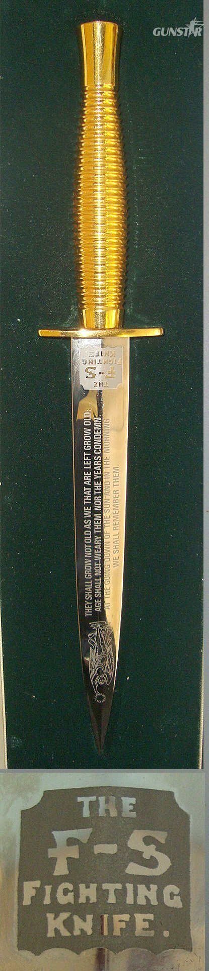MINT**1994 Cased Wilkinson Sword WW2 50th Anniversary Commemorative ‘1944 - 1994 TO COMMEMORATE THE 50th ANNIVERSARY OF OPERATIONS OVERLORD AND NEPTUNE ON D-DAY 6th JUNE 1944’ Etched Blade FS 2nd Pattern FS Fighting Knife. Sn 23547 Knive in 