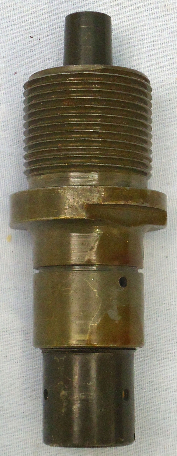 INERT DEACTIVATED. Russian Cutaway BDR-2 Base Fuze For 85 &100MM Armour Piercing Projectiles On Display Stand. - O 1972 INERT DEACTIVATED. Russian Cutaway BDR-2 Base Fuze For 85 &100MM Armour Piercing Projectiles On Display Stand. - O 1972  Other Ammunition - {CATEGORY}