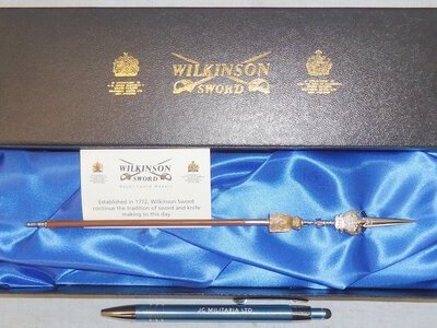Mint Boxed* Miniature ‘The Partizan’ by Manufacturer Wilkinson Sword. MISC 820. Mint Boxed* Miniature ‘The Partizan’ by Manufacturer Wilkinson Sword. MISC 820. Other Accessory