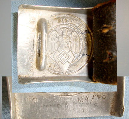  Richard Sieper  ‘M4/38’ Hitler-Jugend (HJ) Hitler Youth 1 Piece Aluminium Buckle RZM Marked ‘M4/38’ (Ric Clothing