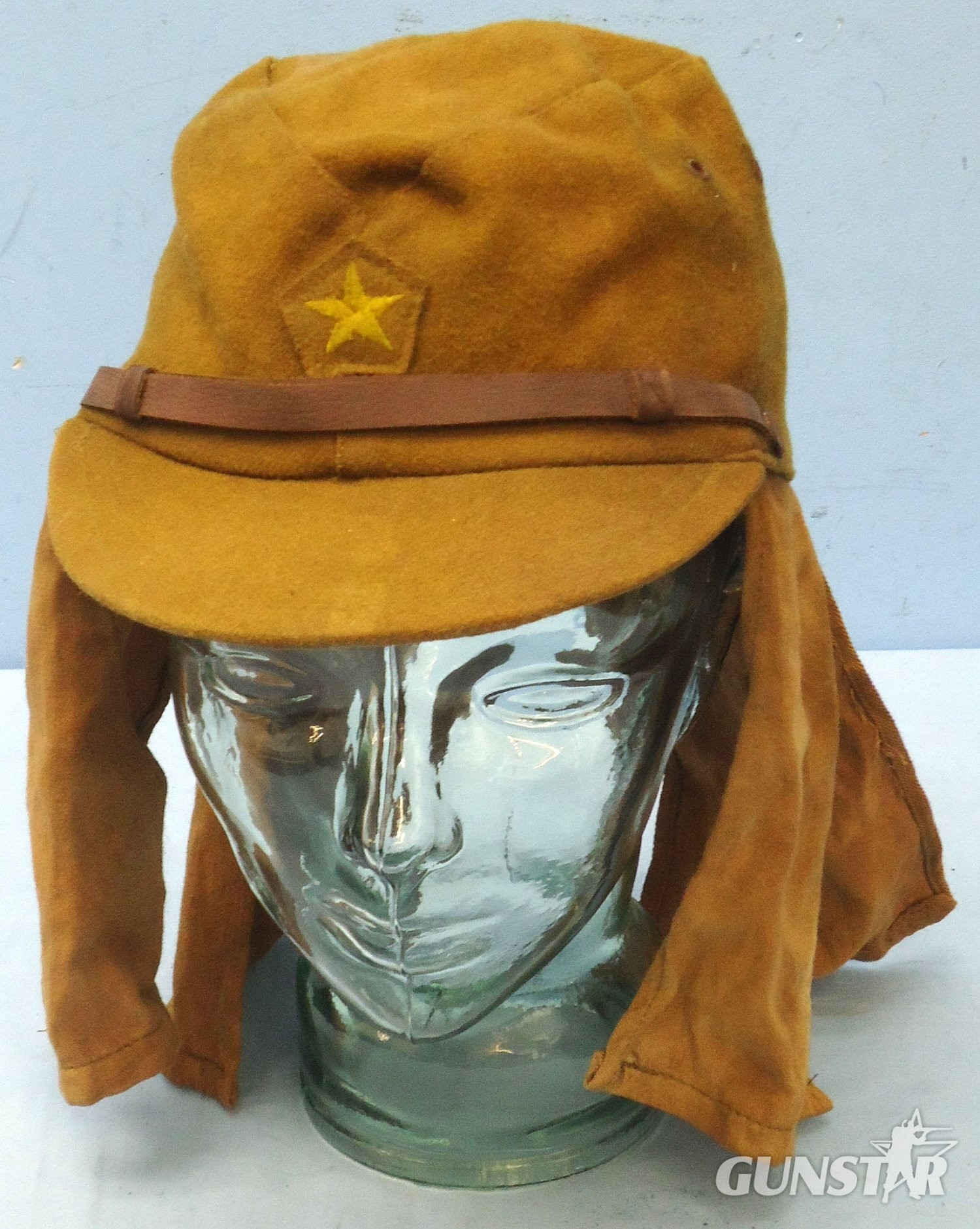  Original WW2 Imperial Japanese Army, Infantryman\'s Field Cap With Neck Flaps. HE 340  Clothing