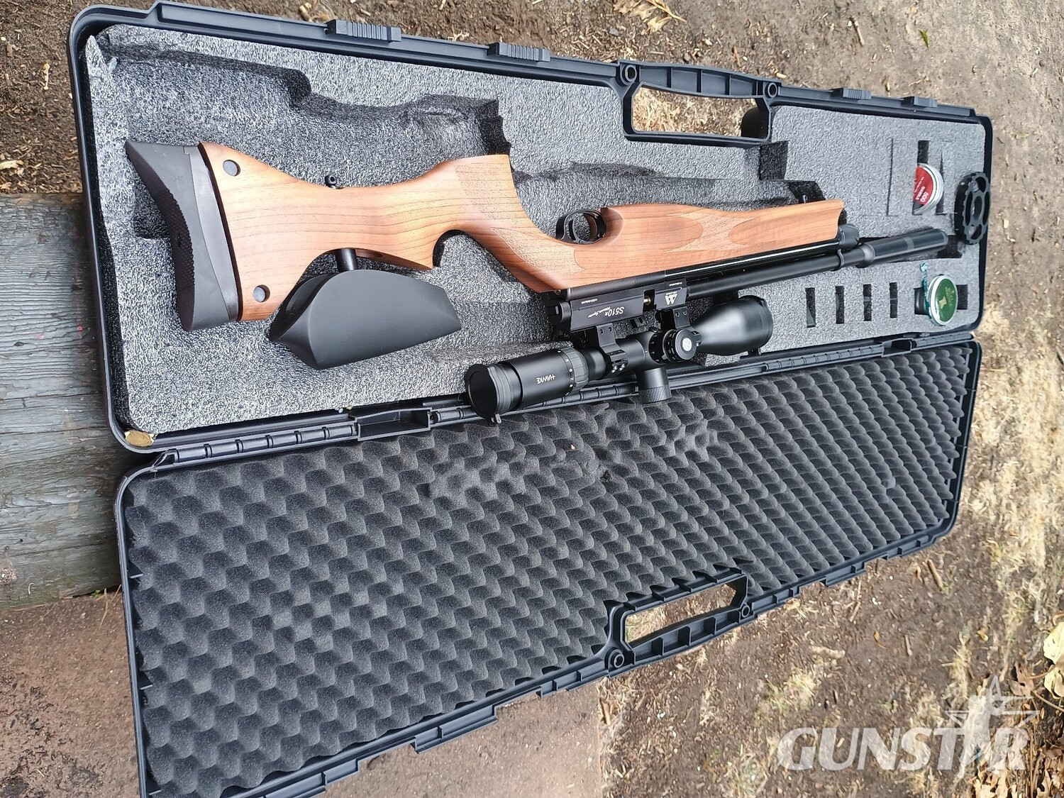 Air Arms S510 R Ultimate Sporter+ hawk telescopic sight. And case. .177