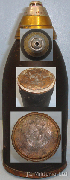  INERT DEACTIVATED. British Early WW1 4 Inch Light Trench Mortor ‘RML’ With No. 3 INERT DEACTIVATED. British Early WW1 4 Inch Light Trench Mortor ‘RML’ With No. 3  Cartridges