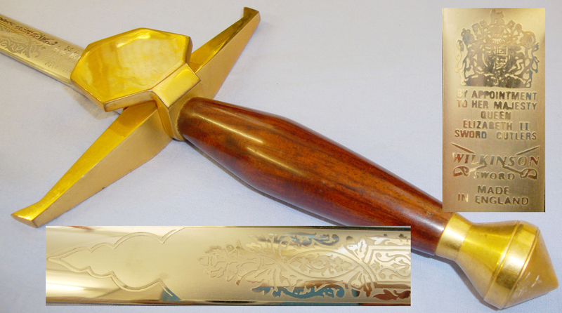 Mint*Wilkinson Sword, Cutlers To H.M Queen Elizabeth II, Presentation Sword With Etched Blade & Void Plate For Engraving. ED 2028. Sword