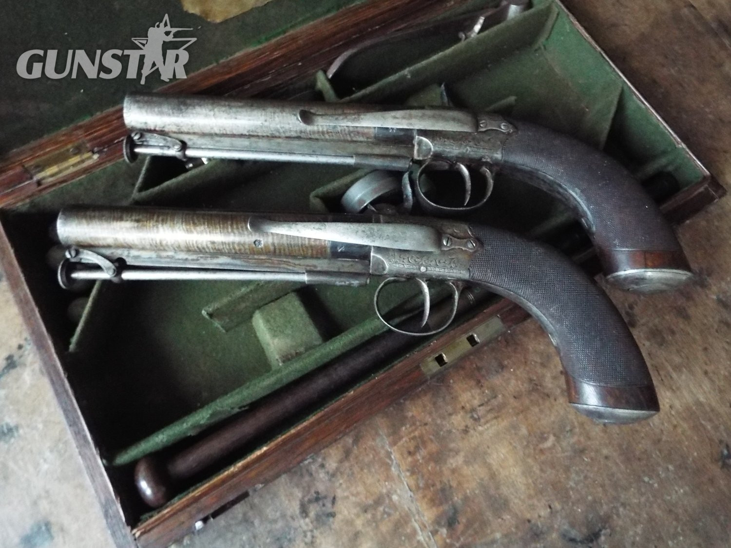 J & W Wood of Manchester Percussion belt pistols .65 Cal Muzzleloader Muzzleloader - {CATEGORY} in 