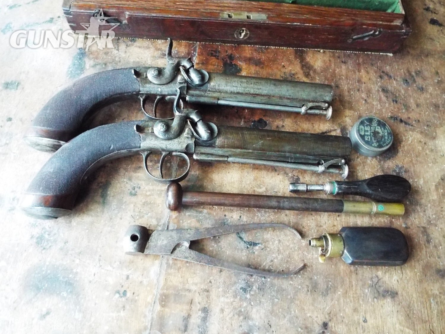J & W Wood of Manchester Percussion belt pistols .65 Cal Muzzleloader Muzzleloader - {CATEGORY}