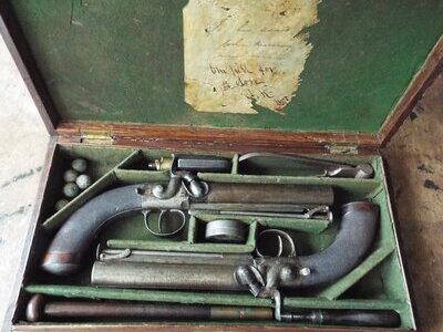 J & W Wood of Manchester Percussion belt pistols .65 Cal Muzzleloader Muzzleloader