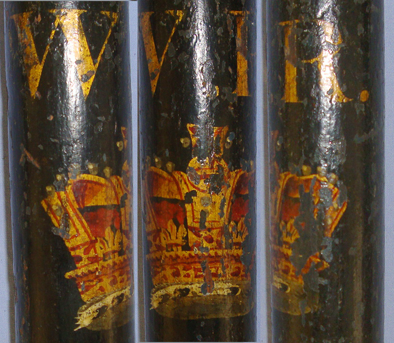 LARGE**Victorian Queen’s Crown Hand Painted Decoration Ebonised Wood Tip Staff / Police Truncheon ‘WR (West Riding Yorkshire)’. Sn 21109  Antique & Militaria