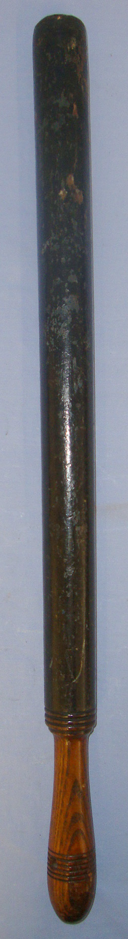  LARGE**Victorian Queen’s Crown Hand Painted Decoration Ebonised Wood Tip Staff / Police Truncheon ‘WR (West Riding Yorkshire)’. Sn 21109  Antique & Militaria