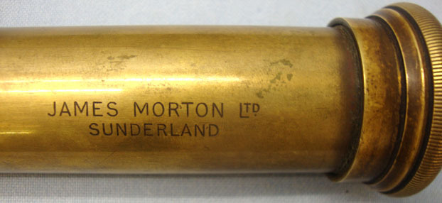  James Morton, Villiers Street South, Sunderland Royal Naval 'Officer of the Watch' Single Drawer Leather Covered Telescope by Ja Sight & Optic