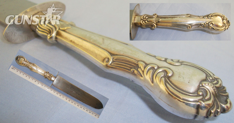 Victorian Cutlery Handled Spear Pointed Bowie Knife \"Battle Axe\" Trade Mark & Scabbard ED 2248. Other Blade