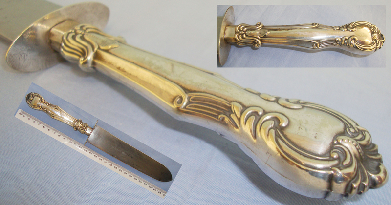 Victorian Cutlery Handled Spear Pointed Bowie Knife \"Battle Axe\" Trade Mark & Scabbard ED 2248. Other Blade
