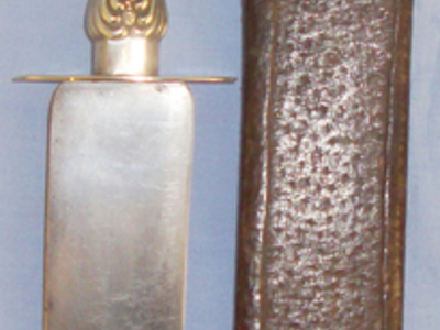 Victorian Cutlery Handled Spear Pointed Bowie Knife \"Battle Axe\" Trade Mark & Scabbard ED 2248. Other Blade