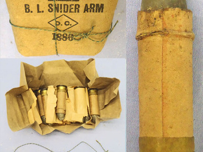 INERT DEACTIVATED. Original, 1886 Date, .577 Snider 10 Round Service Pack of Ball Round Cartridges By D.C. for .577 Snider rifles & Carbines. Sn - 20916:1 INERT DEACTIVATED. Original, 1886 Date, .577 Snider 10 Round Service Pack of Ball Round Cartridges By D.C. for .577 Snider rifles & Carbines. Sn - 20916:1  Other Ammunition
