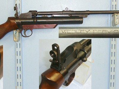 Matching Numbers** 1930’s Webley Service MK II 3rd Series / Type .177 Calibre Air Rifle. Sn 23484:34 air rifle .177